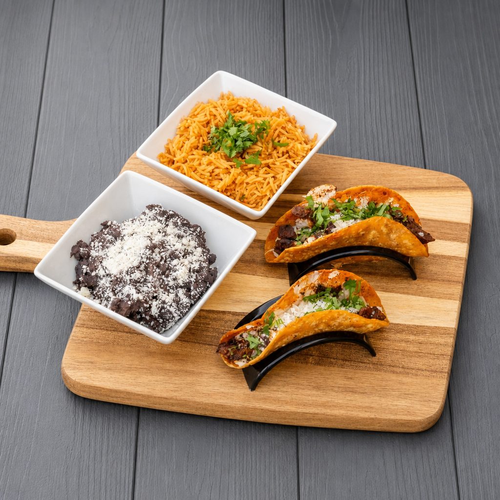 Crispy Melt Taco Plate.